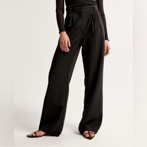 Abercrombie & Fitch Black Wide-Leg Pants